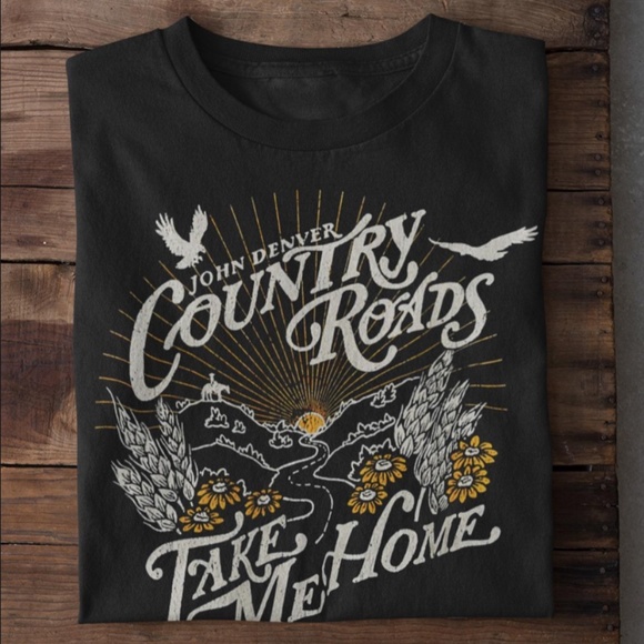 John Denver Country Roads take me home Graphic tee - Picture 3 of 3